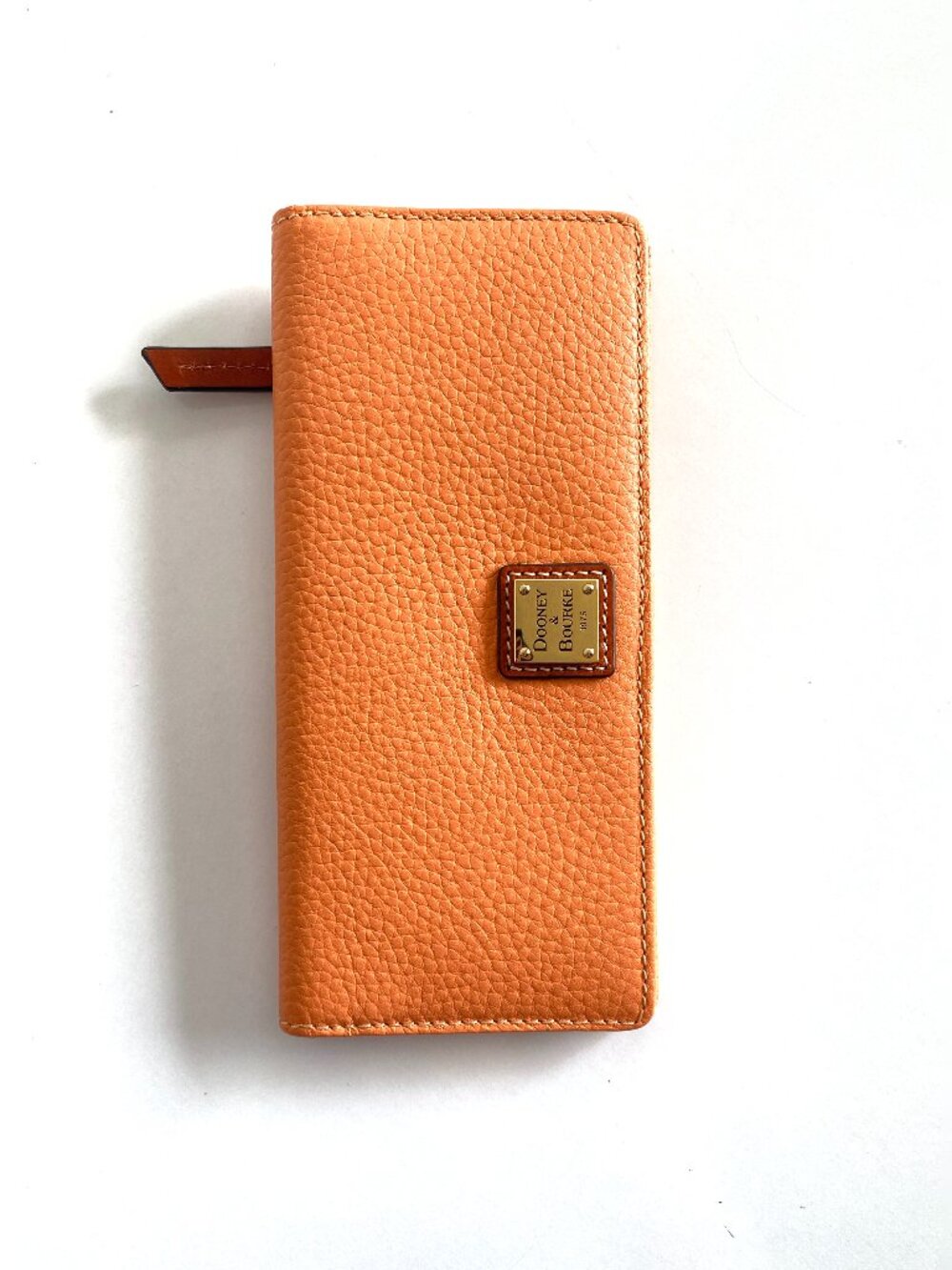 Dooney and Bourke Pebble Grain Slim Wallet Apricot NWOT